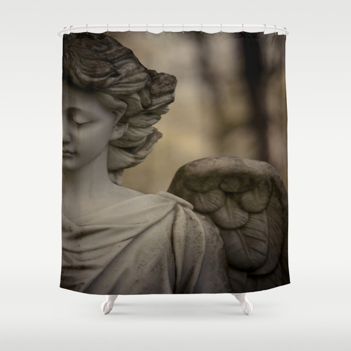Angel Shower Curtain By Maria Heyens, Angel Shower Curtain