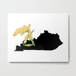 Kentucky Silhouette Metal Print | Illustration, Nature 