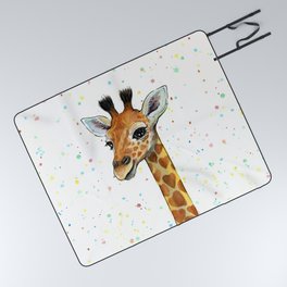 Baby Giraffe Picnic Blanket