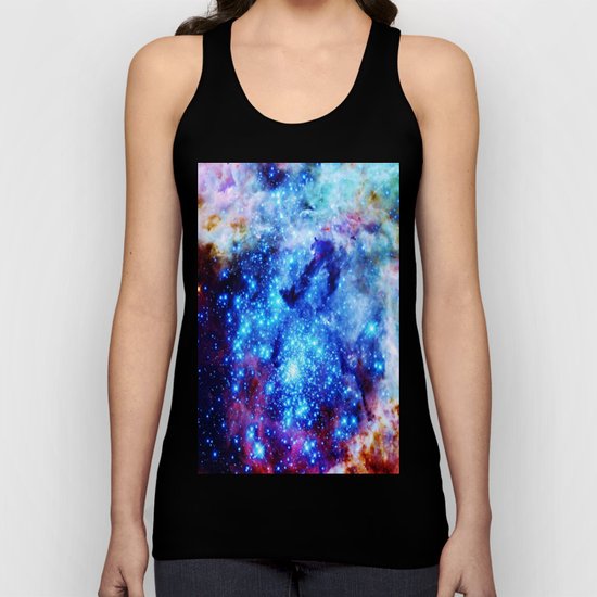galaxy blue sparkle Unisex Tank Top