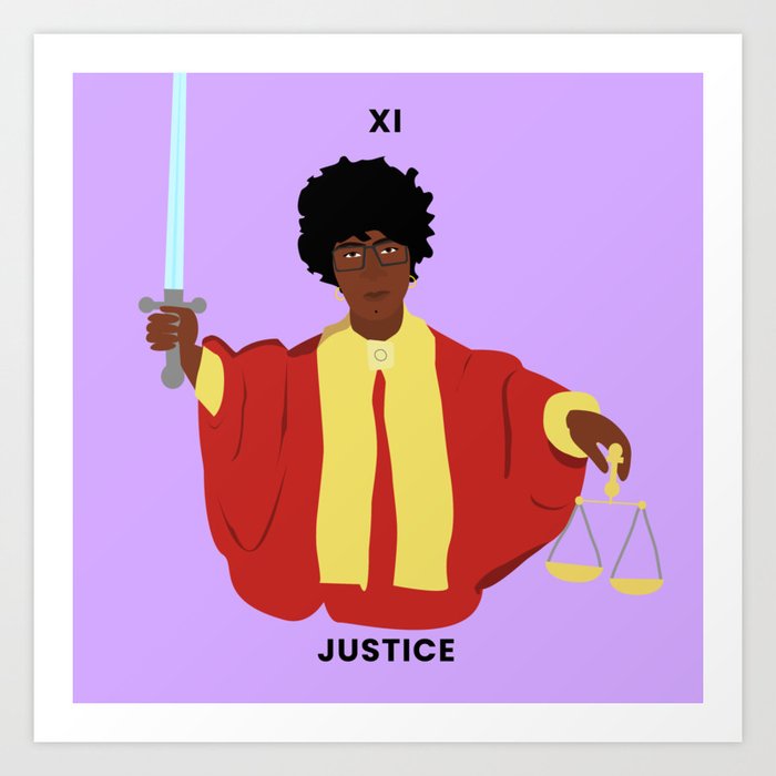Shirley Chisholm - Black Girl Magic Justice Tarot Card Art Print