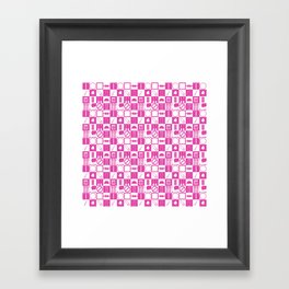 Contraception Pattern (Pink) Framed Art Print
