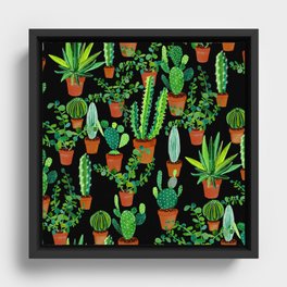 Cacti Framed Canvas