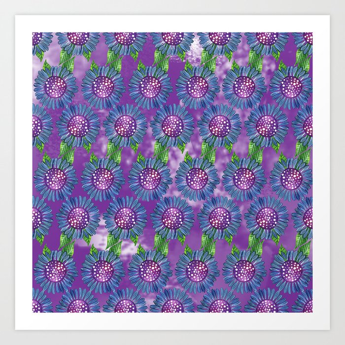 A Study in Blue and Purple Art Print