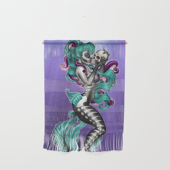 Memento Mori Mermaid Wall Hanging