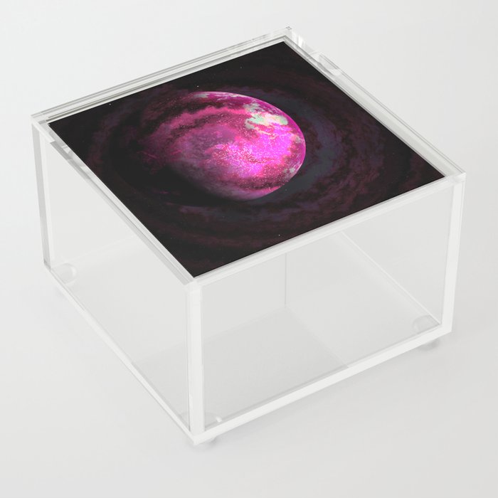 Pink Planet Acrylic Box