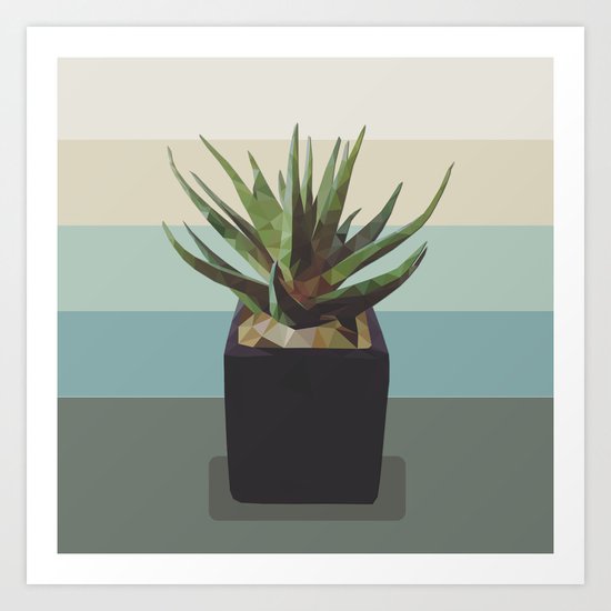 polygon plant Art Print