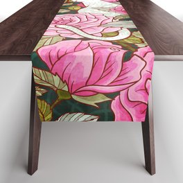 Cat and Roses Table Runner