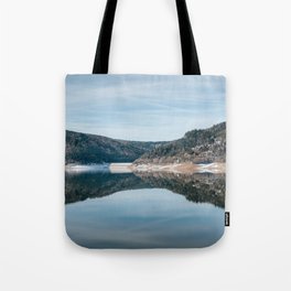 The lake is a mirror Tote Bag