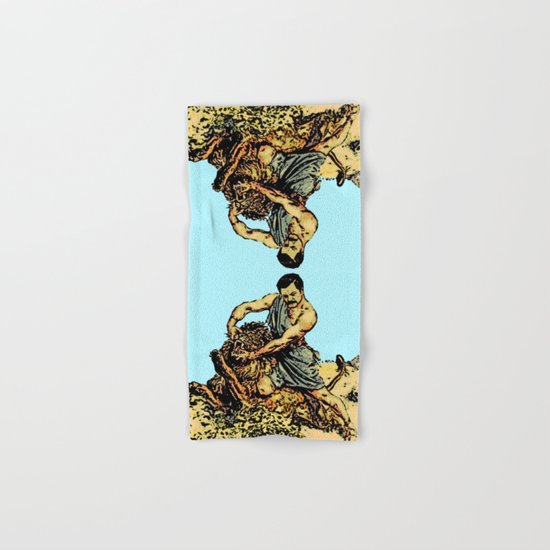 Ron Swanson Slaying A Lion | Parks and Recreation Hand & Bath Towel