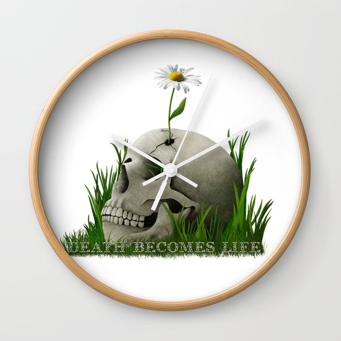 Death Becomes Life Wall Clock