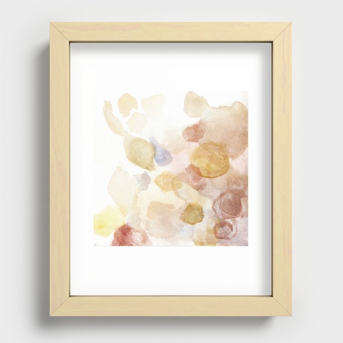 Bloom No. 5 Abstract watercolor floral Recessed Framed Print