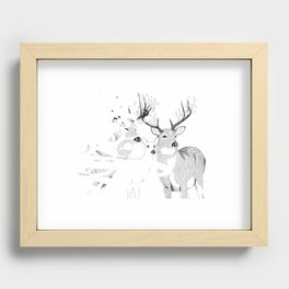 Deers Recessed Framed Print