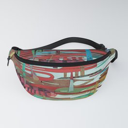 Red Delicious- Abstract Fantasy Decoupage  Fanny Pack