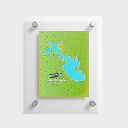 lake livingston Texas map Floating Acrylic Print