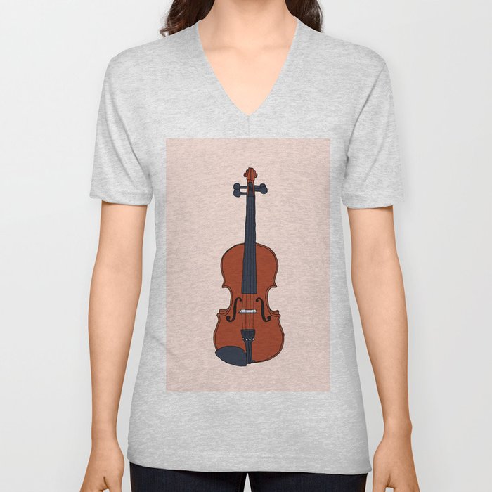 Violin V Neck T Shirt