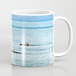 Seascape with kayaks watercolor Coffee Mug