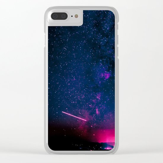 Electric Desert Starry Night Clear iPhone Case