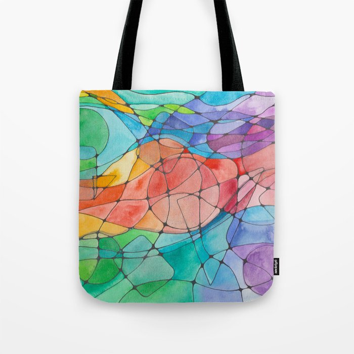 Neurographic Watercolor Experiment Tote Bag