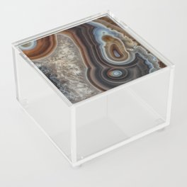 Mocha swirl Agate Acrylic Box