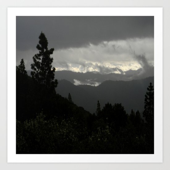 Another stormy day on the mountain... Art Print