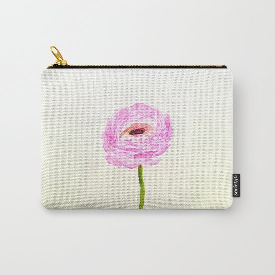 pink cultivited buttercup, Ranunculus Carry-All Pouch