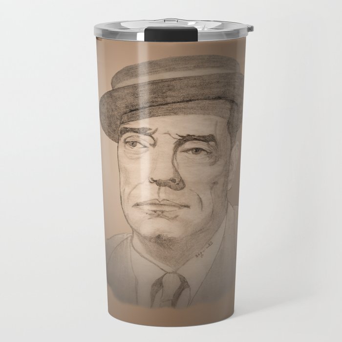 Buster Keaton Portrait Travel Mug