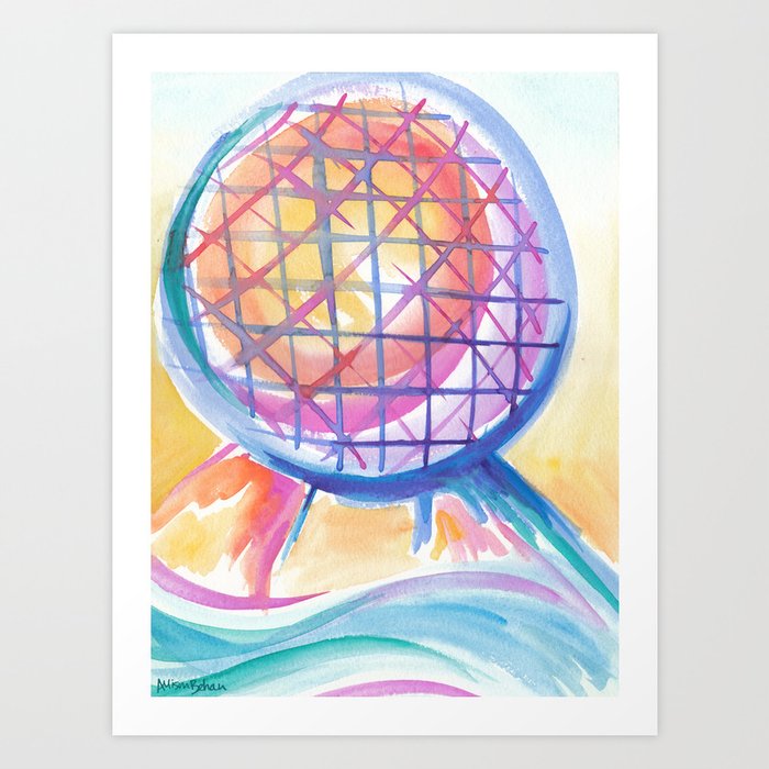 Disney S Epcot Art Print By Artbyallie Society6
