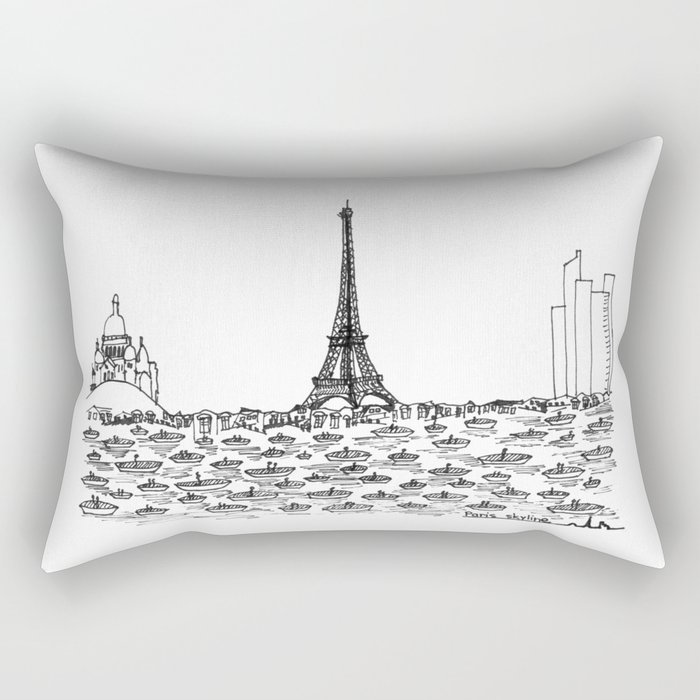 Paris skyline Rectangular Pillow