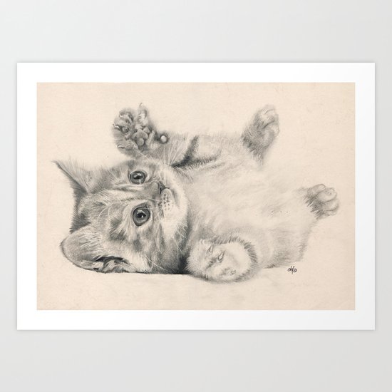 Rub my belly... Art Print