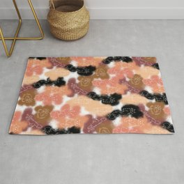 Spray Paint Cats Pattern Area & Throw Rug