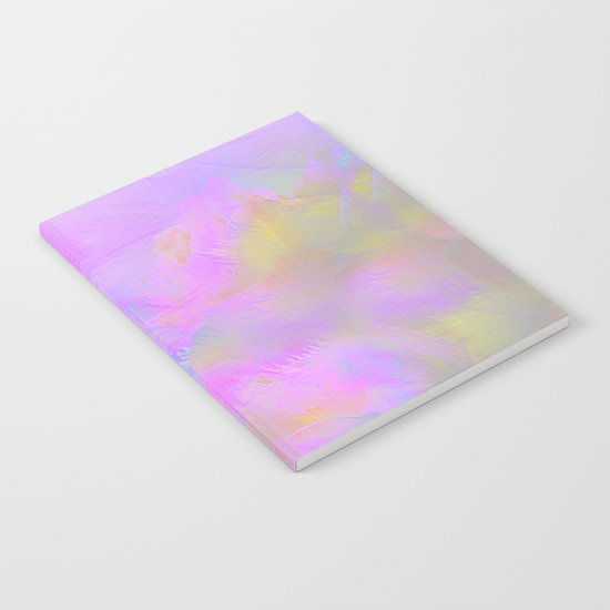 Bright Pastel Feathered Abstract Notebook