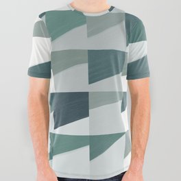 Aquamarine shades of pattern All Over Graphic Tee
