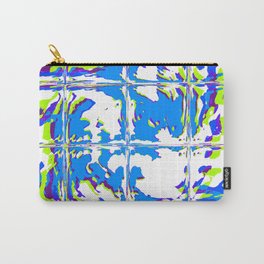 Blue Rave Glitch Tiles Carry-All Pouch