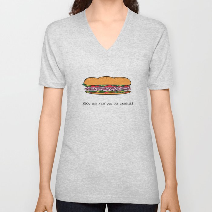 Ceci n'est pas un sandwich V Neck T Shirt