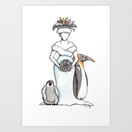 Penguin Queen Art Print