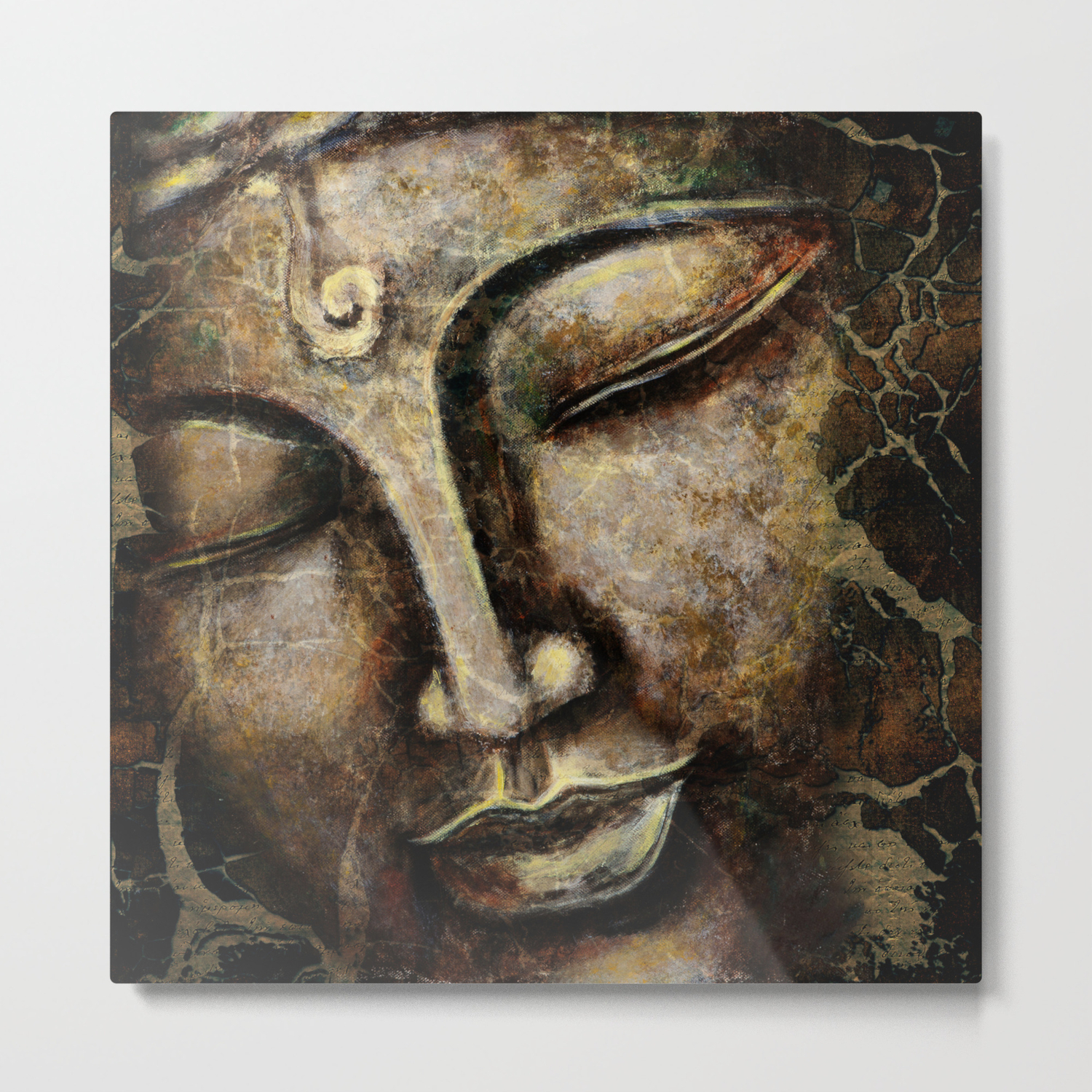 Buddha Face Painting Metal Print By Piliparart Society6