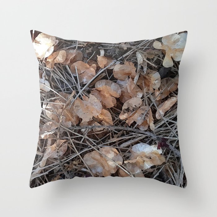 Seeds on the ground Throw Pillow