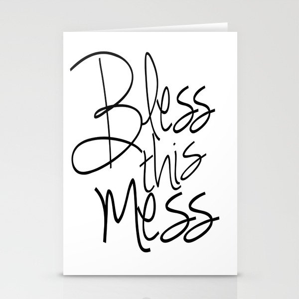 Bless This Mess Sign Printable Art Wall Art Quotes Stationery