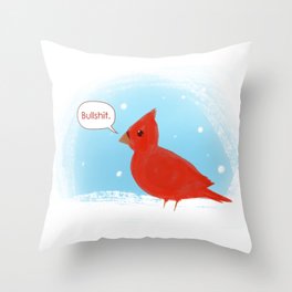 Winter Cardinal Throw Pillow