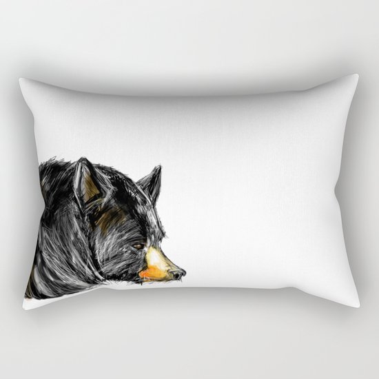 Black Bear Rectangular Pillow