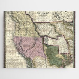 West United States 1846 vintage pictorial map  Jigsaw Puzzle