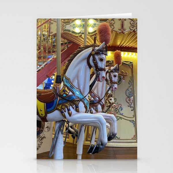 Vintage Carousel Horse Funky Quirky Cute Cozy Boho Maximalism Maximalist Stationery Cards