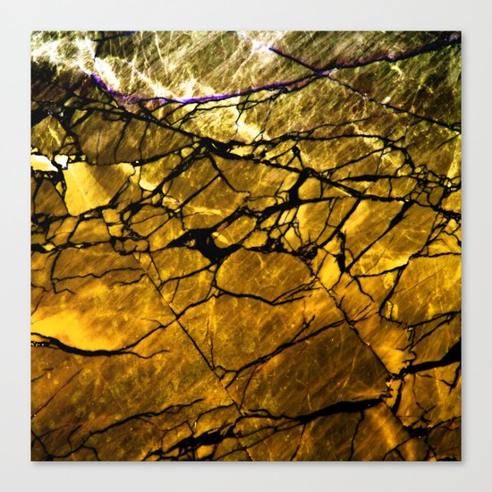 Gold Labradorite Crystal Canvas Print