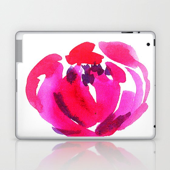 Fuschia Flower Watercolor 4 Laptop & iPad Skin