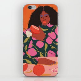 Still Life of a Woman with Dessert and Fruit iPhone Skin