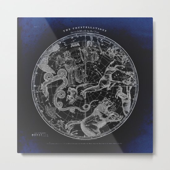 NY, Constellations Metal Print
