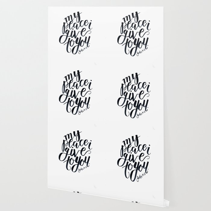 John Bible Verse Calligraphy Lettering Black And White Jesus