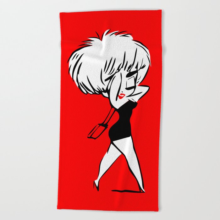 Madonna Who S That Girl Pop Art Beach Towel By Wcsmack Society6