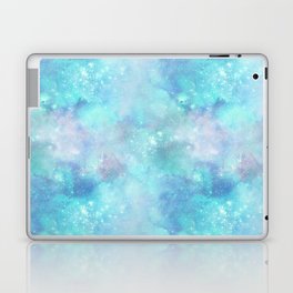 Aqua Blue Galaxy Painting Laptop Skin